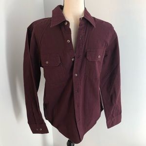 NWT! Mott & Grand 100% cotton burgundy shirt Sz S